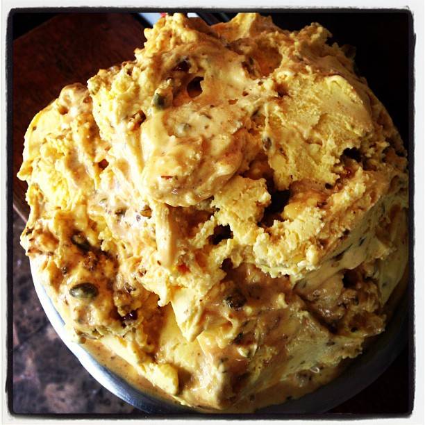 SAFFRON AND PISTACHIO PRALINE, a Gelato Messina special